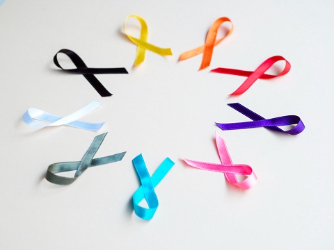 Cancer ribbon outline